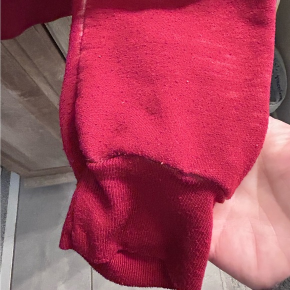 Mickey Mouse Disney dark red distressed juniors lightweight sweatshirt XL hoodie - Picture 4 of 12